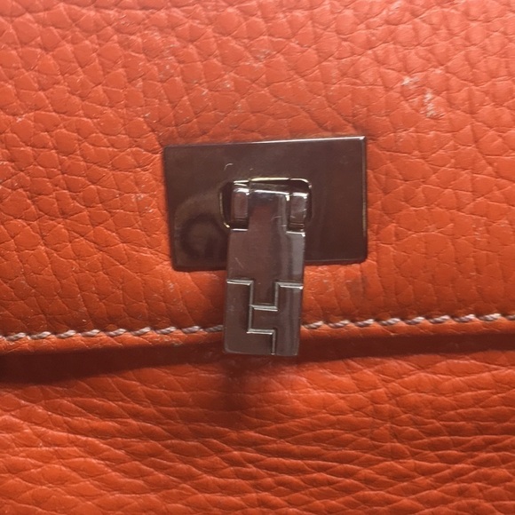 LAMBERTSON TRUEX BOXCAR Satchel Purse greenish grey Pony Fur  Lambertson Truex handbag the Boxcar.